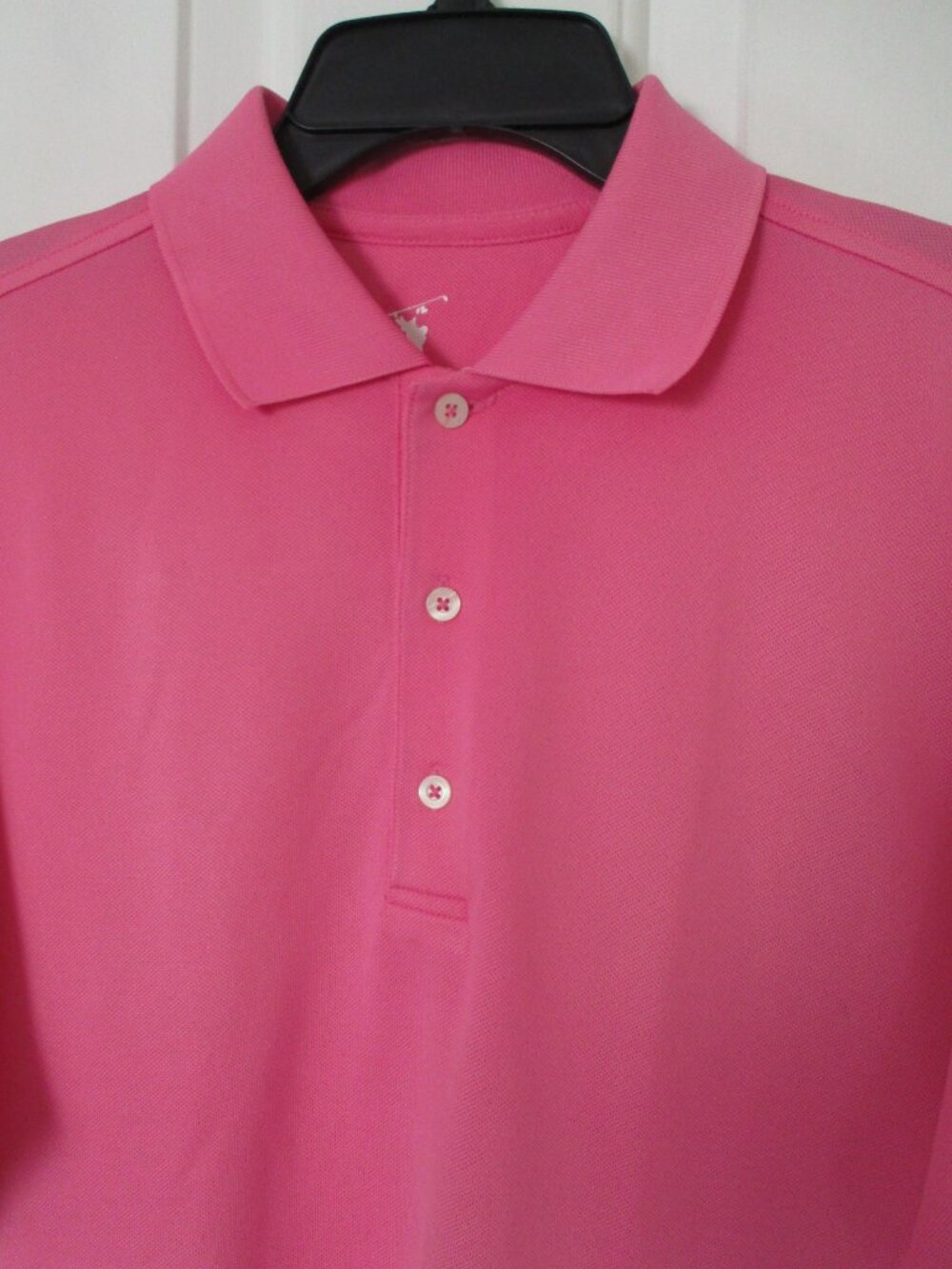 F & G Tech Mens S/S Pink Stretch Golf Polo Shirt NWOT - Size Small